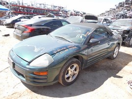 2001 MITSUBISHI ECLIPSE GS CONVERTIBLE GREEN 2.4 MT 203968